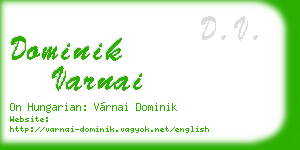 dominik varnai business card