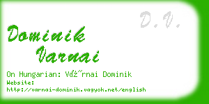 dominik varnai business card